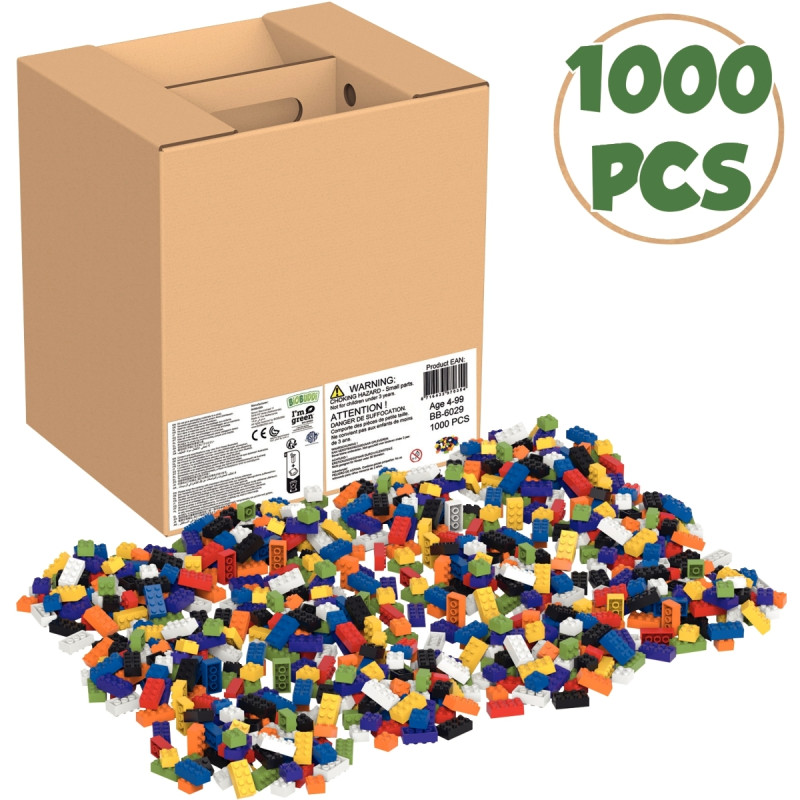 Carton de 1000 briques de construction BIOBUDDI SMALL
