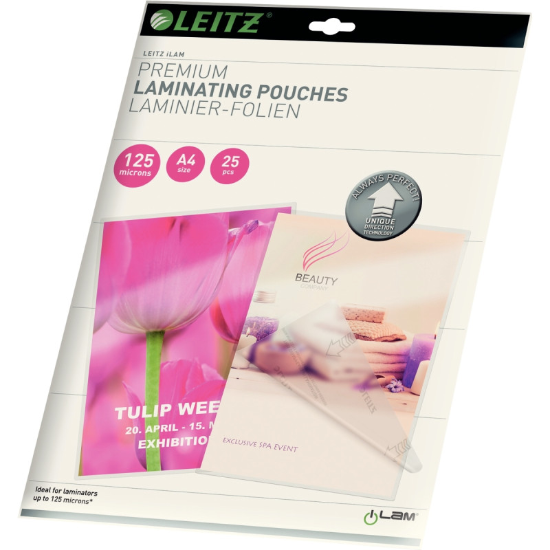 Paquet de 25 pochettes pour plastification à chaud Leitz Ilam UDT A4 1