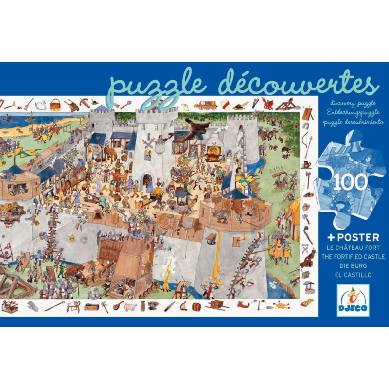 Puzzle d'observation 100 pièces, le château fort
