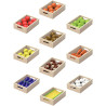 Superfood set en bois, 10 cagettes