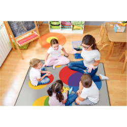 Tapis 200x200cm les couleurs primaires