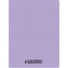 Piqûre 96 pages CONQUERANT, 17x22 cm, seyès, couv PP lilas