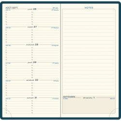 Agenda semainier Sésame 9x17,5cm bleu