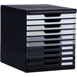 Module 10 tiroirs MODULO noir/gris