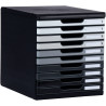 Module 10 tiroirs MODULO noir/gris